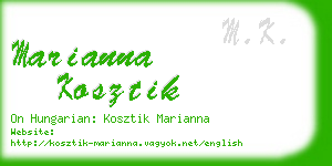 marianna kosztik business card